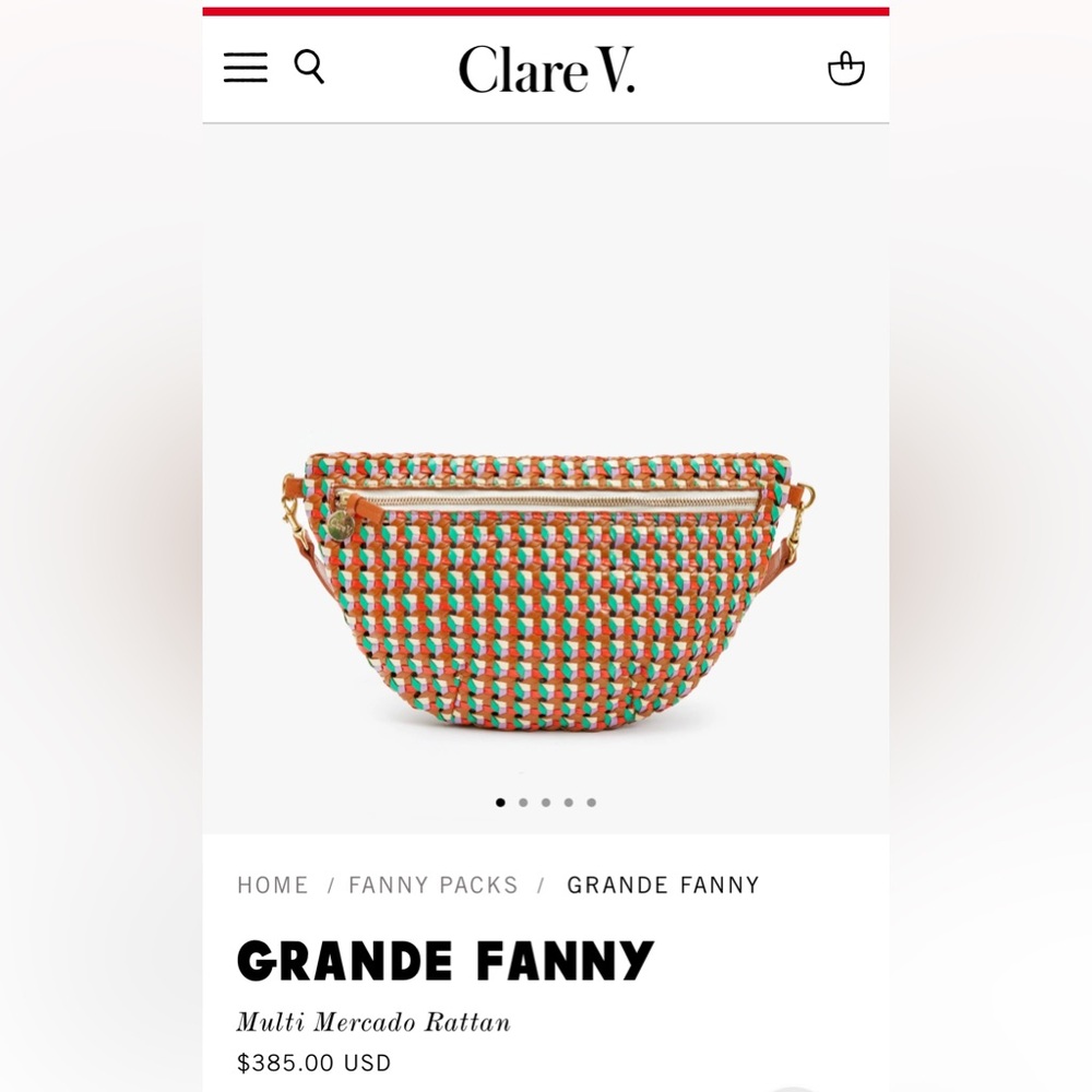 Clare V Multi Mercado Rattan Grande Fanny